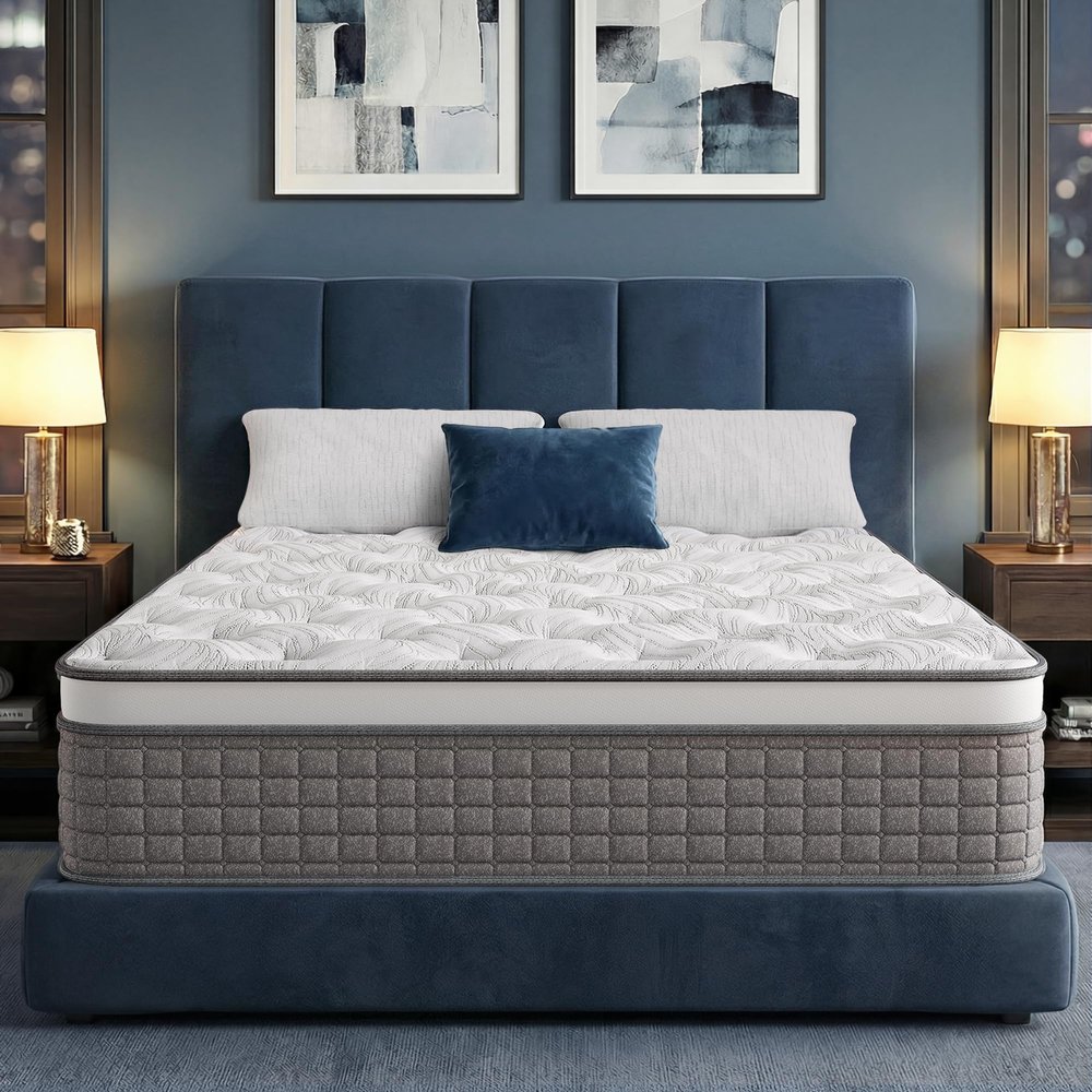 BedsPick Full Size Mattress in A Box, 12 Inches Soft Hybrid Mattress with Memory Foam & Individually Wrapped Pocket Springs for Support, CertiPUR-US Certified, Fiberglass-Free, Pressure Relief