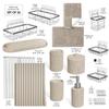 Clara Clark Beige Bathroom Set - Bathroom Sets with Shower Curtain and Rugs, 26PC Bathroom Accessory Set, Shower Curtain Set with Adhesive Corner Shower Caddy Hanging & Soap Dispenser view 2