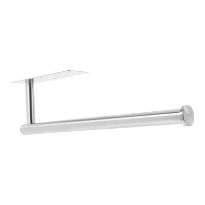 KALLORY Wall Mounted Paper Towel Holder Under Cabinet Napkin Roll Holder Self-Adhesive and Drill Mount Kitchen Bathroom Storage Organizer