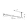 KALLORY Wall Mounted Paper Towel Holder Under Cabinet Napkin Roll Holder Self-Adhesive and Drill Mount Kitchen Bathroom Storage Organizer view 2