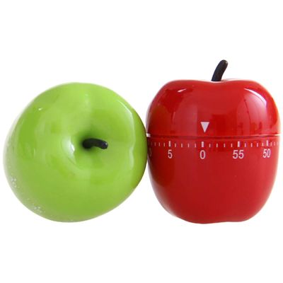 Xmas Cartoon Kitchen Timer 2pcs Fruit Shape Mechanical Countdown