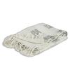 HomeRoots 519080 Beige & Grey Woven Cotton Throw Blanket with Fringe view 1
