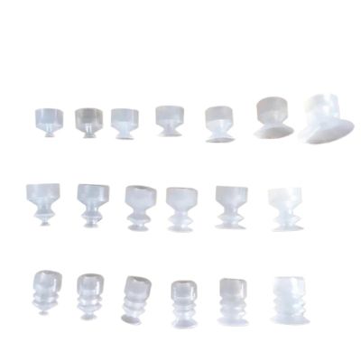 1Pcs Vacuum Suction Cup, Small Head, Single and Double Three Layers, Manipulator, Pneumatic, Silicone, Powerful Suction Nozzle, Round(MP-S8)