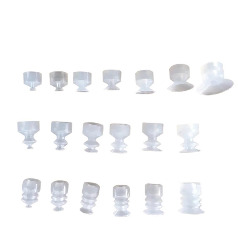 1Pcs Vacuum Suction Cup, Small Head, Single and Double Three Layers, Manipulator, Pneumatic, Silicone, Powerful Suction Nozzle, Round(MP-S8)