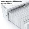 2" Slat Cordless Faux Wood Blinds with Decorative Board - Easy Clean Light Adjustment for Indoor Window,White,87.5" W 45" H view 3