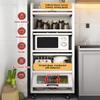 YVYKFZD Rolling Spice Rack, Slim Storage Cart, Mobile Kitchen Utility Cart with Wheels and Tempered Glass Doors, Narrow Standing Shelf, Space Saving Bathroom Organizer(Gray,4 Tier 15.7"x15.7"x50.5") view 4