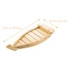ABOOFAN Wooden Sushi Boat Serving Tray for Restaurants Decorative view 2