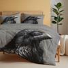 68" x 86" Coverless Quilt 7.5 Tog, Reversible Washable Gray Quilted Duvet, Super Soft Warm Comfy Simple Animal 2 Bedding Camping Duvet with 1 Pillowcases Twin view 2