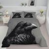 68" x 86" Coverless Quilt 7.5 Tog, Reversible Washable Gray Quilted Duvet, Super Soft Warm Comfy Simple Animal 2 Bedding Camping Duvet with 1 Pillowcases Twin view 3