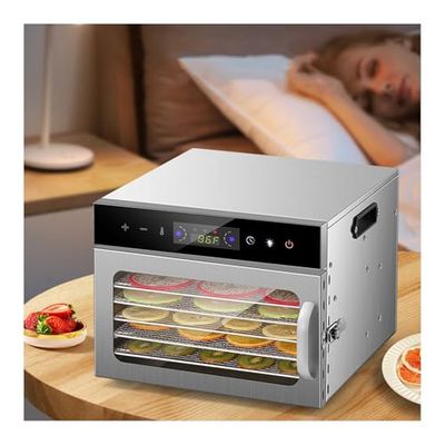 Adjustable Six-Tray Food Dehydrator with Temperature Control - Ideal for Drying Fruits, Vegetables, Jerky & Snacks - Perfect for Healthy Cooking & Food Preservation at Home