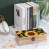 FodPand Wooden Box for Keepsake, Beautiful Sunflower Storage Chest with Retro Lock, Large Decorative Container Box for Home, Jewellery Organiser for Makeup, 7.9x3.9x2.3Inches view 4