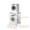 Adjustable Stacking Kit for Front Load Washer & Dryer Portable Stand with 400KG Capacity Laundry Room Stora Unit for and Space Saving. view 2