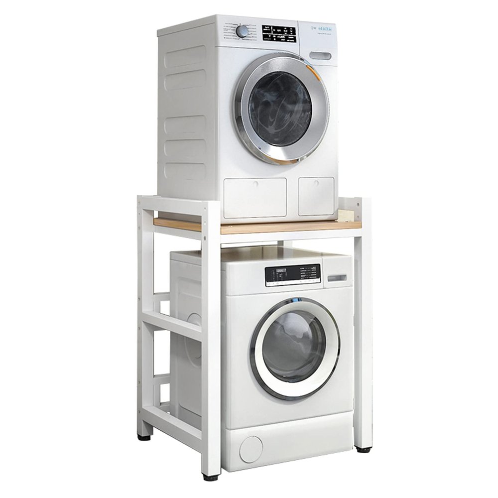 Adjustable Stacking Kit for Front Load Washer & Dryer Portable Stand with 400KG Capacity Over Washer Stora Unit for Laundry