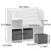Thctvous 4-Tier Bookshelf for Kids Room,Wooden Nursery Bookshelf with Toy Storage Bin, Childrens Book Shelf for Nursery, Playroom, Easy Assembly (White 1) view 2