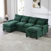 106" U Shape Sectional Sofa Cloud Couch for Living Room, Upholstery Comfy Modular Sofas view 1