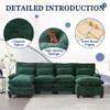 106" U Shape Sectional Sofa Cloud Couch for Living Room, Upholstery Comfy Modular Sofas view 2