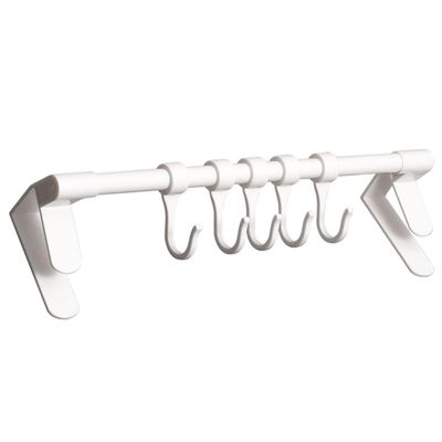 OSALADI Cabinet Kitchen Hook Rack, Five-Hook Plastic Organizer
