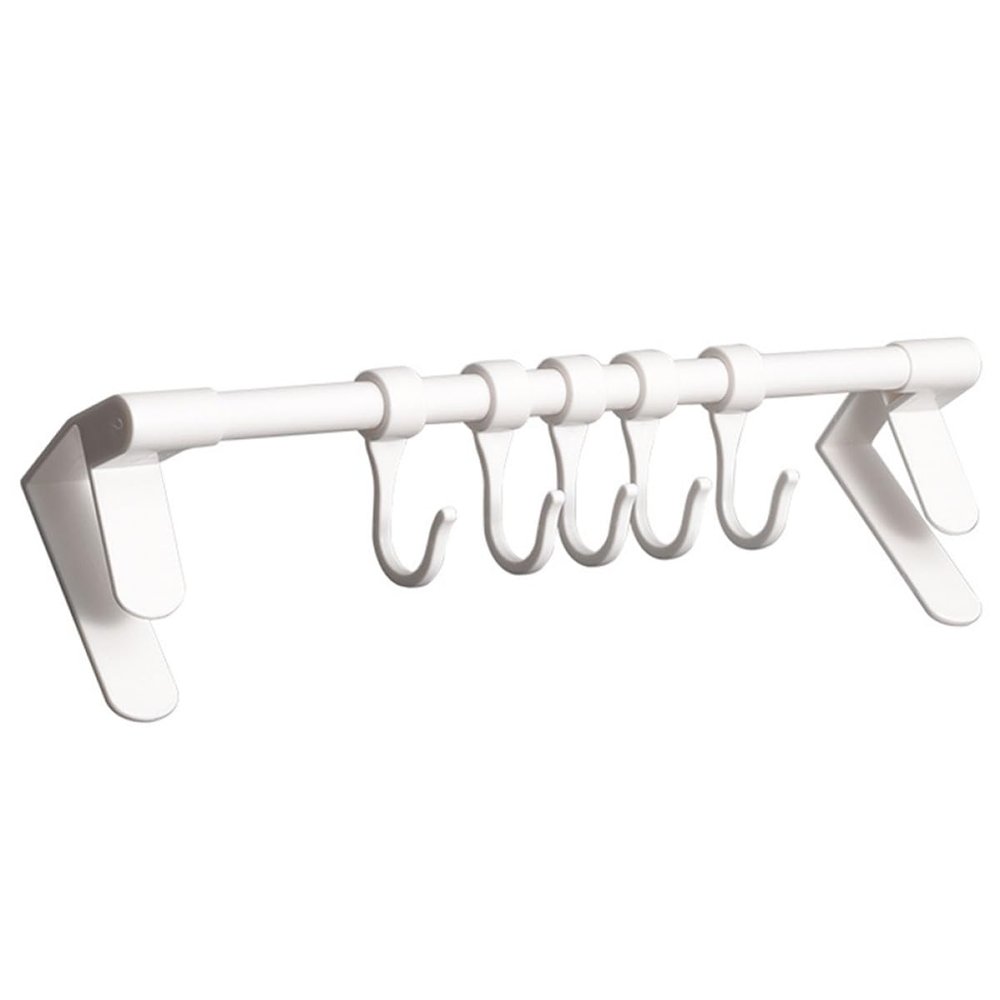 OSALADI Cabinet Kitchen Hook Rack, Five-Hook Plastic Organizer