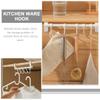 OSALADI Cabinet Kitchen Hook Rack, Five-Hook Plastic Organizer view 3
