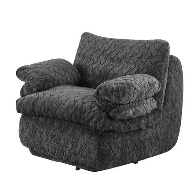 Full Compression Sofa Chair with Swivel Add Ottoman