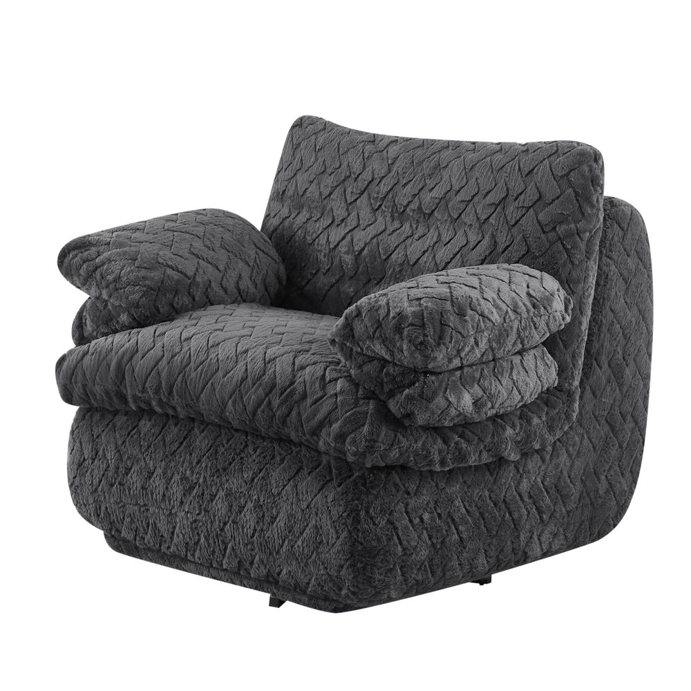Full Compression Sofa Chair with Swivel Add Ottoman