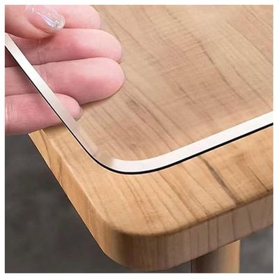 Ldhpaxl 23"x23" 2mm Thick Clear PVC Desk Cover, Table Protector, Waterproof Plastic Pad, for Dining Room, Writing Desk & Countertop