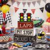Lineshading 4 Pcs Race Car Wooden Tiered Tray Decor Tabletop Block Signs view 2