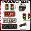 Lineshading 4 Pcs Race Car Wooden Tiered Tray Decor Tabletop Block Signs view 4