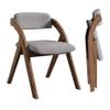 2 Pack Portable Wooden Folding Chairs, Linen Padded, Removable Covers, Ideal for Kitchen, Office, Wedding, Party, Space-Saving Dining Chairs view 1