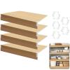 4 PCS Wire Rack Covers Oak 1239 in, 0.3 in Thick Faux Wood Shelf Covers for Wire Shelving, Waterproof PVC Cover for Wires Shelves, 3 in High Wires Shelving Cover for Removable Closet Pantry Cabinet view 1
