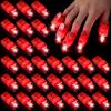 Chivao 200 Pcs LED Finger Lights Mini Finger Flashlights Light up Ring Sticks for Adults Glow in The Dark Party Favors Birthday Rave Party Supplies(Red) view 1