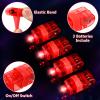 Chivao 200 Pcs LED Finger Lights Mini Finger Flashlights Light up Ring Sticks for Adults Glow in The Dark Party Favors Birthday Rave Party Supplies(Red) view 2