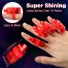 Chivao 200 Pcs LED Finger Lights Mini Finger Flashlights Light up Ring Sticks for Adults Glow in The Dark Party Favors Birthday Rave Party Supplies(Red) view 3