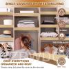 5 PCS Wire Rack Covers Oak 1633 in, 0.3 in Thick Faux Wood Shelf Covers for Wire Shelving, Waterproof PVC Cover for Wires Shelves, 3 in High Wires Shelving Cover for Removable Closet Pantry Cabinet view 3