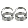4PCS Stainless Steel Muffin Rings 3.35 Inch Diameter Baking Molds for English Muffins, Crumpets, Cookies, Burgers, Fried Eggs, Dishwasher Safe