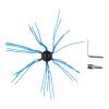Chimney Brush Kit For Flexible Power Sweeping, Nylon And Metal Cleaning Tool With Blue Line Brush Head, Wrench And Chuck Connector For Efficient Soot Removal view 1