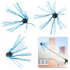 Chimney Brush Kit For Flexible Power Sweeping, Nylon And Metal Cleaning Tool With Blue Line Brush Head, Wrench And Chuck Connector For Efficient Soot Removal view 4