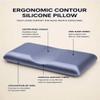 ASRIO Groove Silicone Pillow, Center Dip Design for Head Support, Pressure Relief Bed Pillow, Cooling Breathable (Groove Pillow) (Queen (U.S. Standard)) view 4