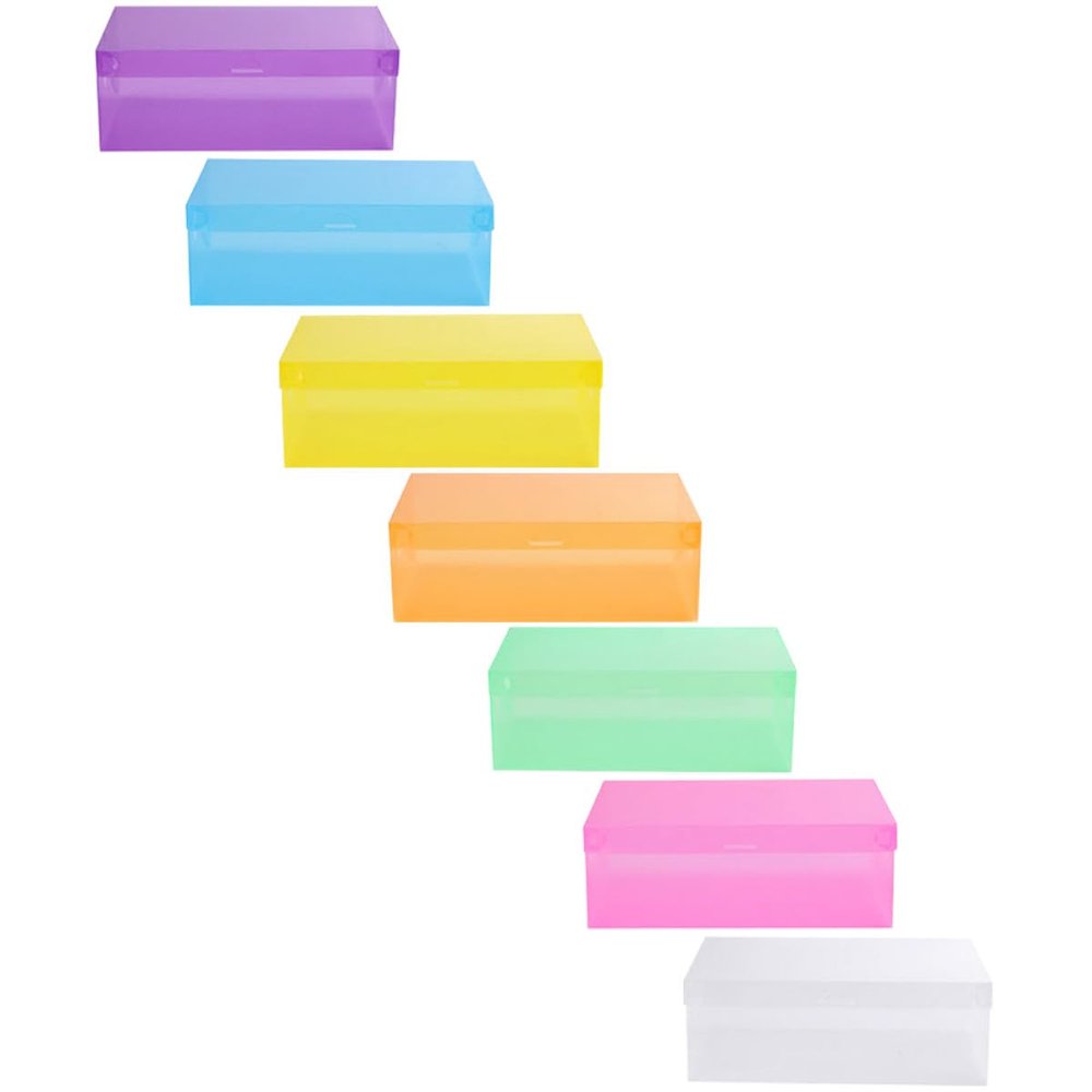 IMIKEYA 7pcs Stackable Shoe Storage Boxes Set Pp Plastic Shoe Containers with Flip Lids for Men Women and 27.5x18x9.5cm Colorful Home Closet Storage