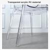 Etlegor Transparent Acrylic Dinning Chairs, Curved Backrest Kitchen Chairs Ladies Dressing Stool for Home Office, Cafe, and Wedding Events(Clear Blue) view 4
