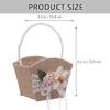 BESPORTBLE Rustic Wedding Flower Basket Handheld Bridal Basket for Outdoor Ceremony Party Supplies 1Pcs view 2
