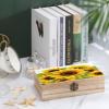 VstaDank Sunflower Wooden Storage Box with Hinged Lid & Front Clasp Exquisite Small Keepsake Boxes with Lids Decorative Gift Jewelry Case Wooden Photo Storage Boxes (7.9" X 3.9" X 2.3") view 4