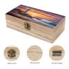 VstaDank Lighthouse at Sunset Wooden Storage Box with Hinged Lid & Front Clasp Exquisite Small Keepsake Boxes with Lids Decorative Gift Jewelry Case Wooden Photo Storage Boxes (7.9" X 3.9" X 2.3") view 3