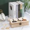 VstaDank Guitar Wooden Storage Box with Hinged Lid & Front Clasp Exquisite Small Keepsake Boxes with Lids Decorative Gift Jewelry Case Wooden Photo Storage Boxes (7.9" X 3.9" X 2.3") view 4