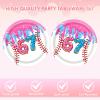 40Pcs Ice Cream Drip Baseball Party Decorations 6 7 Meme Baseball Party Supplies Disposable Dessert Plates and Napkins Set for Team Gift Sport Birthday Baby Shower 6 7 Party Decorations, Serves 20 view 3