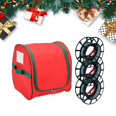 Christmas Light Storage Holder Bag, Reinforced Handles, Box, Organizer