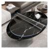aygzb Oval Transparent Table Mat, Goose Egg-Shaped Dust Cover Non-Slip, Waterproof for Living Room Coffee Tables Office Use WQDY(1mm,60x130cm) view 1