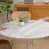 aygzb Oval Transparent Table Mat, Goose Egg-Shaped Dust Cover Non-Slip, Waterproof for Living Room Coffee Tables Office Use WQDY(1mm,60x130cm) view 2
