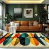 10x17 Geometric Rug, Mid Century Modern Rug for Living Room, Colorful Geometric Rugs, Mid Century Rugs, Abstract Carpet, Non-Slip Washable Carpet, Abstract Bedroom Kitchen view 3