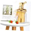 CATIEBYE Glass Candy Jar with Golden Ceramic Lid Wedding Favor view 4